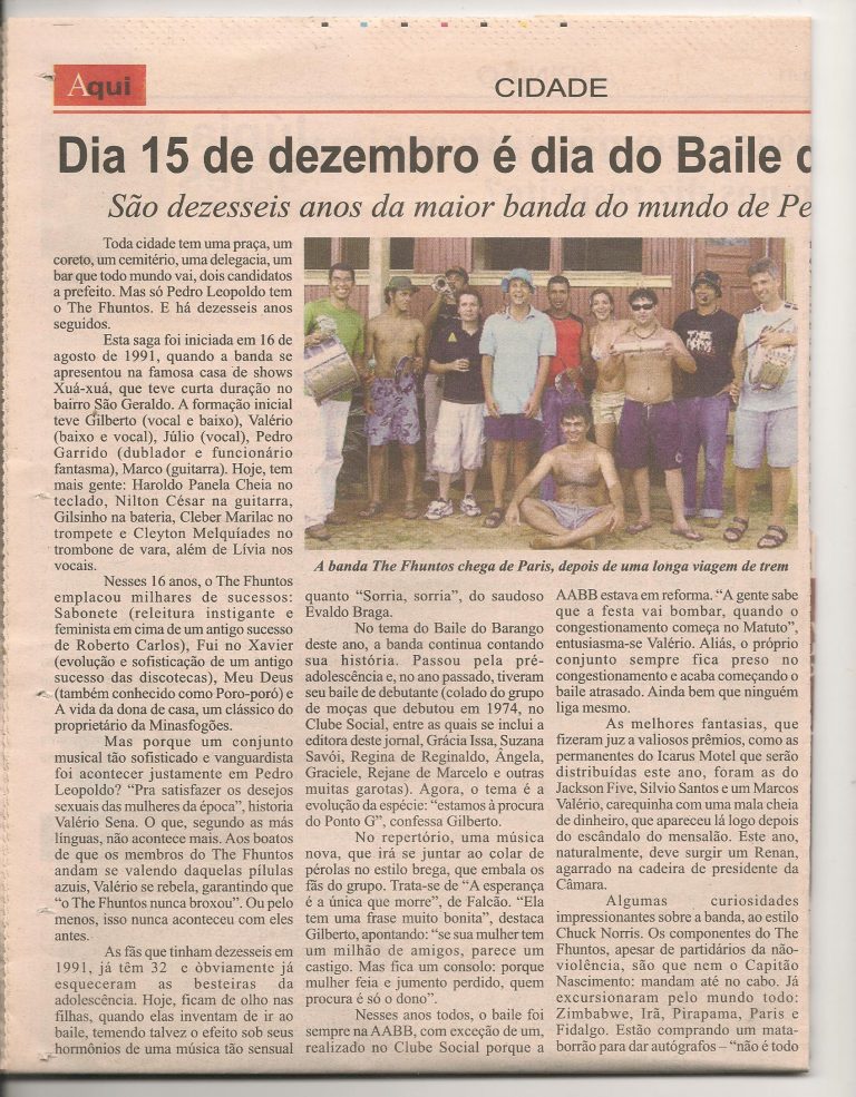 Os The Fhuntos  fazem muita falta – jornal AQUI PL edição 78