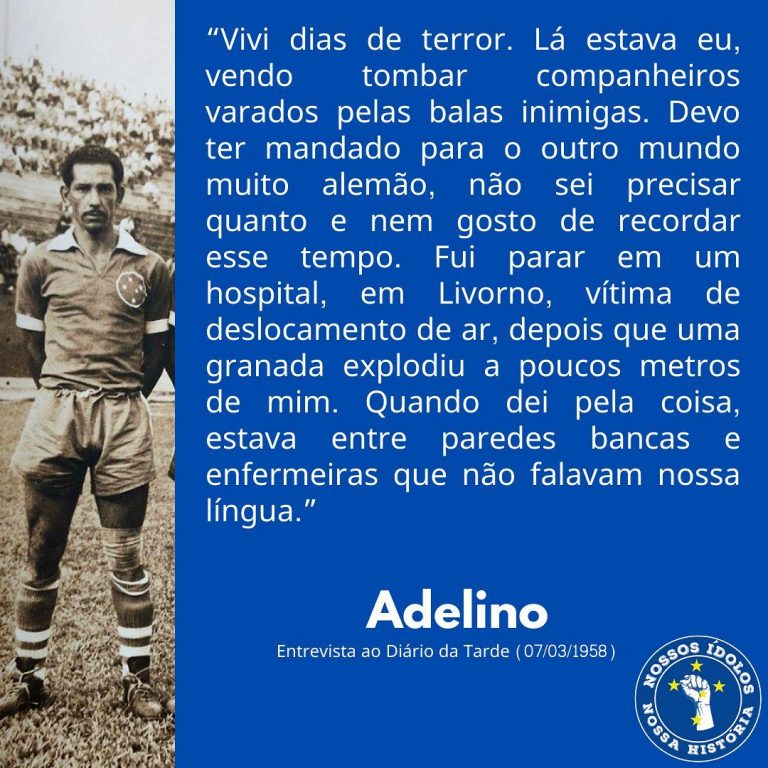 Adelino, o pedro-leopoldense que lutou na guerra e foi craque no Cruzeiro