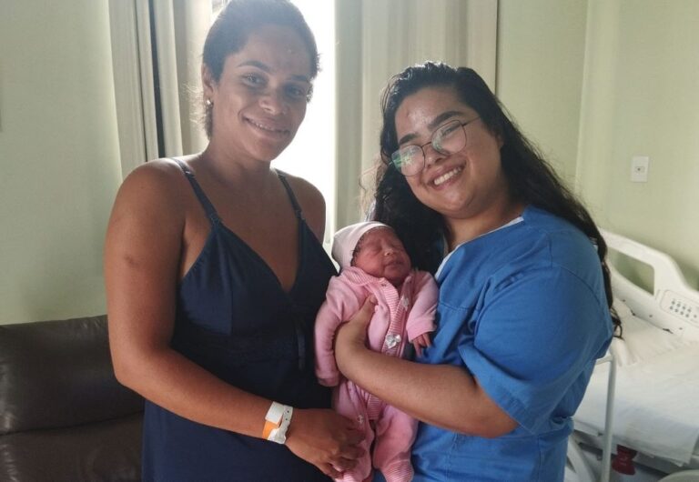 A Maternidade apresenta Jamilly, primeiro bebê de 2026