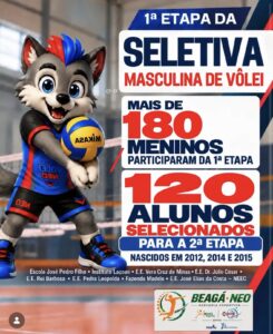 Mais de 180 meninos participam de seletiva de vôlei em Pedro Leopoldo